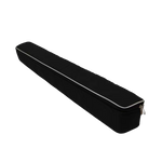 Long black zippered carrying case designed for storing and transporting a retractable banner stand.