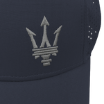 Gray embroidered Trident logo on the front of the hat.