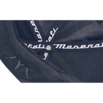 Detailed inside view of cap, showing the Maserati logo.