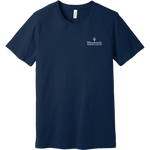 Front of Unisex Jersey Short Sleeve T-Shirt in Navy